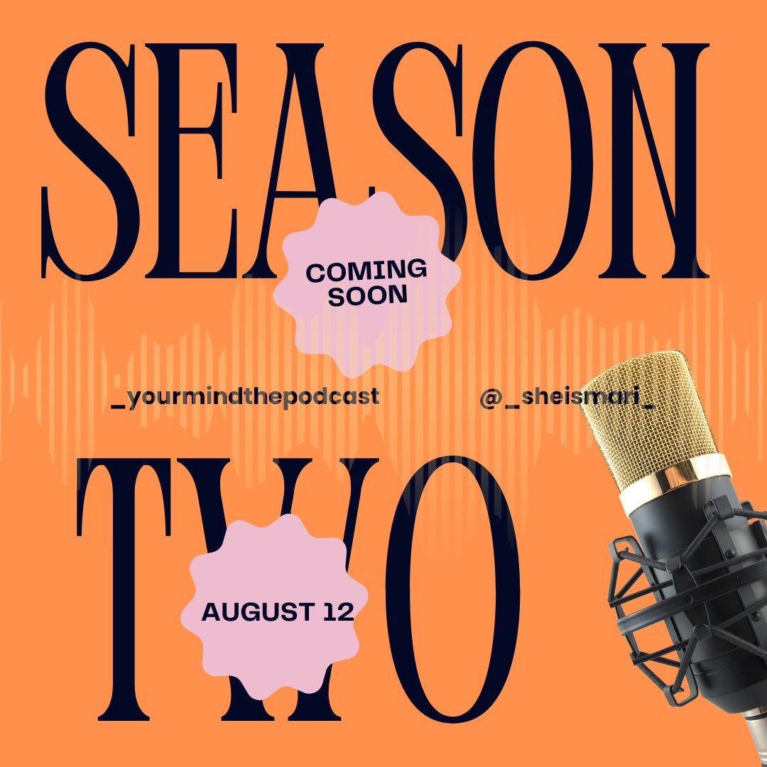 Exciting news! Coming off #hiatus for an all-new season of <a href="/_yourmindthepod/">Your Mind Matters Too!</a> #August12