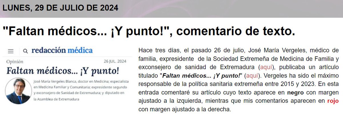 "Faltan médicos... ¡Y punto!", comentario de texto.
saludineroap.blogspot.com/2024/07/faltan…