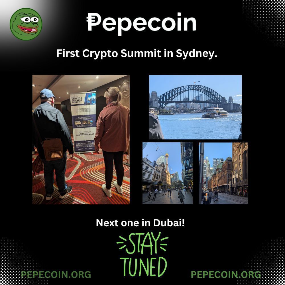 PepecoinNetwork's tweet image. A quick but successful trip to Sydney, Australia for a crypto summit! We (@Stu1967 and I, @Lucky Shells) stayed in the CBD and got to do some sight-seeing too! 😀
#pepecoin $PEP #cryptoconference #finance #investing