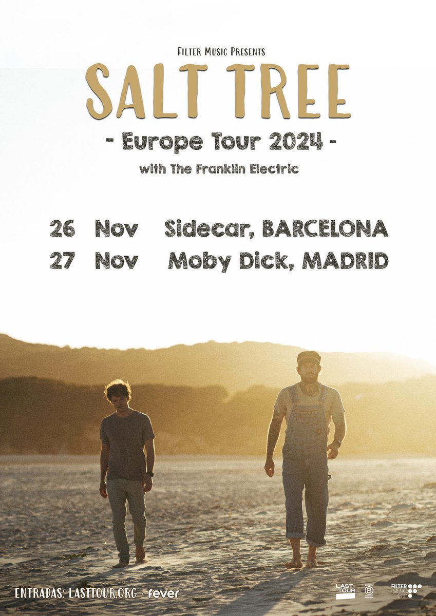 CircoHipsterian's tweet photo. #SaltTree traerán su sonido mar y tierra a Madrid y Barcelona este noviembre. Toma buena nota:

🗓️ 26/11, en @SIDECARbcn (#Barcelona)
🗓️ 27/11, en @MobyDickClub (#Madrid)

Entradas a la venta en @lasttourint https://t.co/RVtR5fG3du
