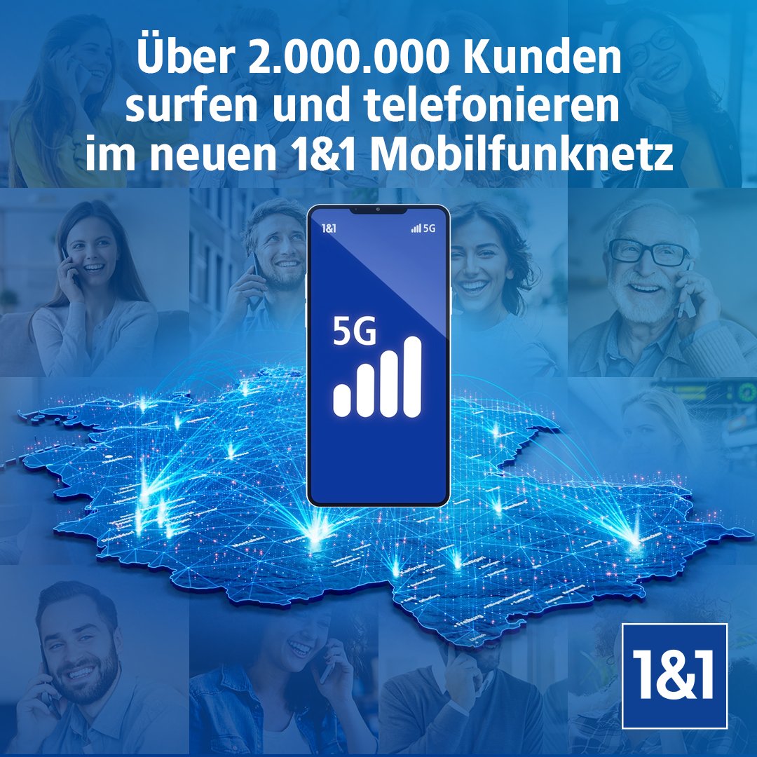 Rund ein halbes Jahr nach dem Start der mobilen Dienste sind bereits über 2 Millionen Kunden im 1&amp;1 Netz aktiviert. Neben gewonnenen Neukunden spielt auch die erfolgreiche #Migration von Bestandskunden eine wichtige Rolle.