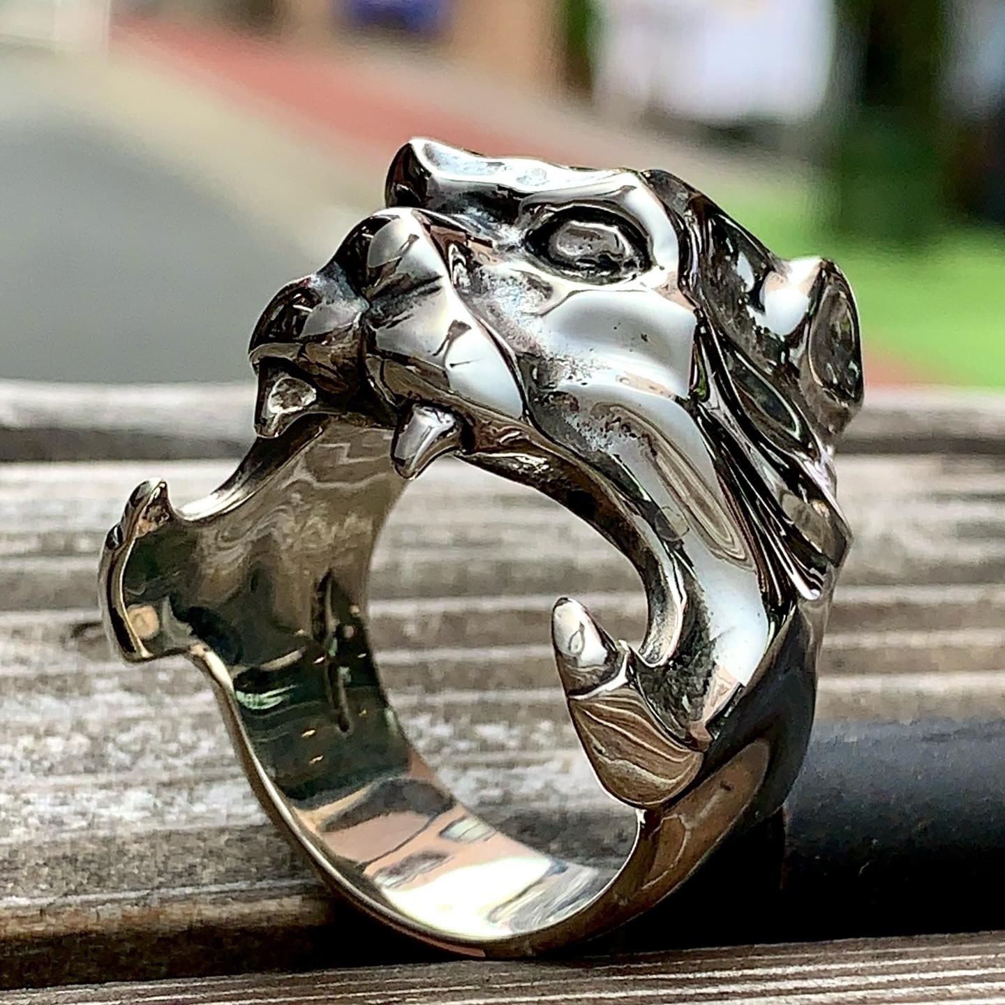 クレイジーピッグ Two Skull Ring シルバーリング 13号 男女兼用 クレイジーピッグ Two Skull Ring シルバーリング 13号 男女兼用