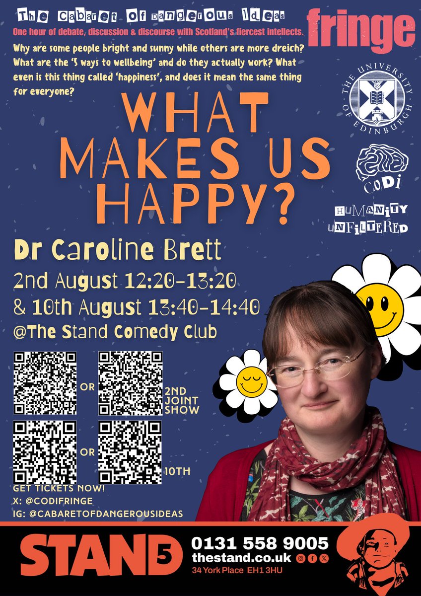 Caroline Brett (@cebrett_health) on Twitter photo Just a few days now until my first @CODIfringe show, which is a joint show with <a href="/BenjaminGiblin/">Dr Benjamin Giblin</a> on Fri 2nd Aug, then just under a fortnight until my solo show on Sat 10th Aug. Tickets still available from the QR codes in the poster Just a few days now until my first @CODIfringe show, which is a joint show with <a href="/BenjaminGiblin/">Dr Benjamin Giblin</a> on Fri 2nd Aug, then just under a fortnight until my solo show on Sat 10th Aug. Tickets still available from the QR codes in the poster