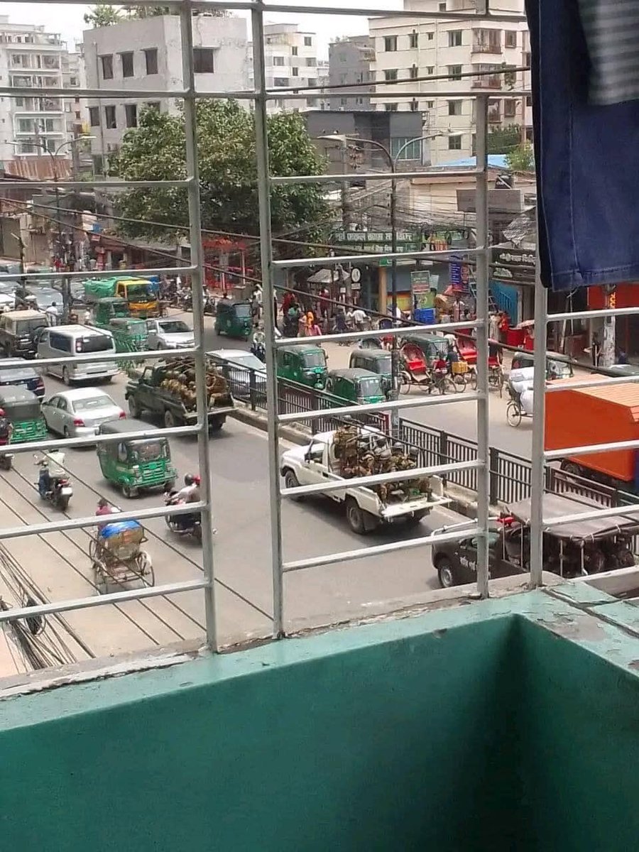 ZulkarnainSaer's tweet photo. As the students have announced that they will continue their protest until their 9-point demands are met. In response, the Bangladesh army can be seen taking positions in different parts of the capital, Dhaka, to quell the protest. 

Multiple student groups claimed National Telecommunication Monitoring Center (NTMC) deployed jammers to disrupt their communication.