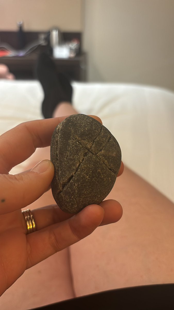 Gucci_RFC's tweet photo. @TTUScotland I have found this stone on Aberdeen beach. Is it anything or just something a little quirky?! https://t.co/95joHxB7x2