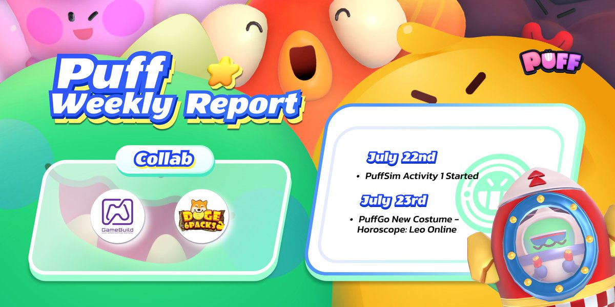 Puffverse's tweet photo. #Puffverse Weekly Report is ON ๐ฆ
Spread arms to embrace
๐ค Valuable tips & #PuffSim101 sessions to earn & enjoy: https://t.co/WPuX2BoJ8k
โ๏ธ New Horoscope: Leo costume in #PuffGo Horo My Scope
๐พ PuffSim Activity #1: https://t.co/GRQ2RRAV7p
๐คฏ ...
Keep enjoy & be ready for MORE https://t.co/ysqsIcRaqP