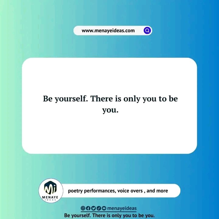 A new week has just begun!! You only have you to be you ♥️🤍💙 Happy New Week Fellas! #menayeideas #week #Motivacion