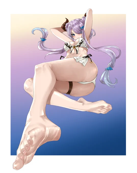 水着ナルメアさん#一日一裸足絵#GBVSR_NM 