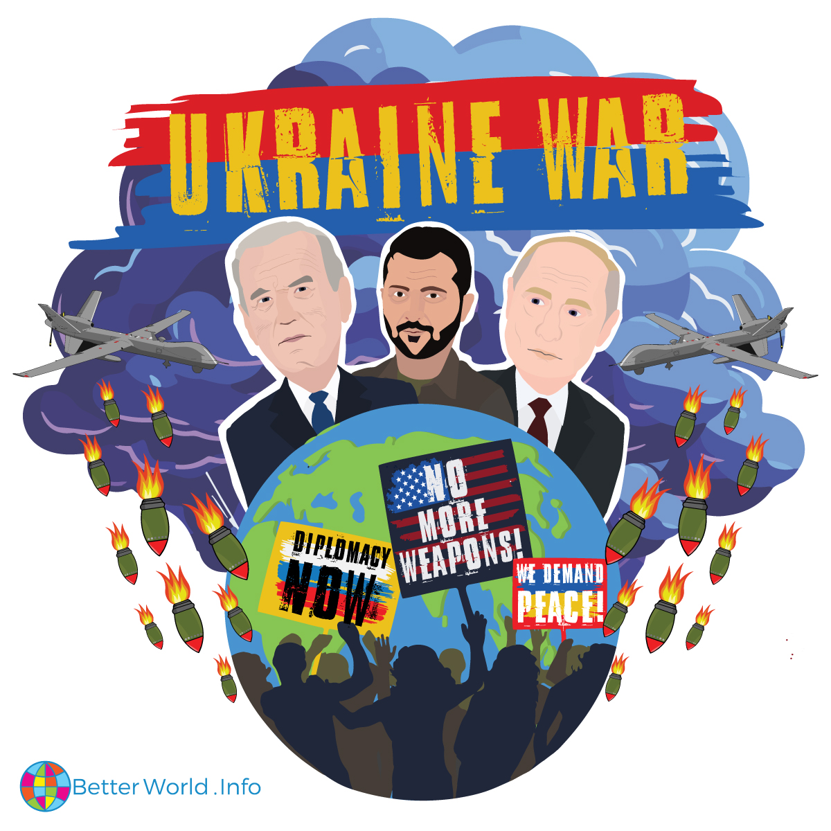 BetterWorldInfo's tweet image. #NATO is pushing #Ukraine membership and #WesternWeapons flood Ukraine. - Hopes for #Diplomacy and #Ceasefire fade.

Excellent info platform on the #UkraineWar 
 ➡️ betterworld.info/UkraineWar

Advocate for #Deescalation and #PeaceDialogue!