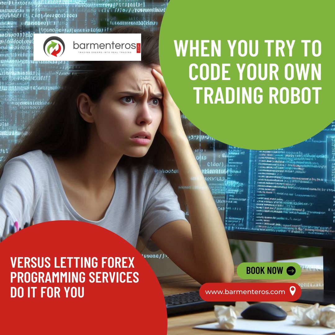 barmenterosFX's tweet photo. Why struggle with coding when you can have our expert team create your trading robot? Let us handle the hard part!

#ForexTrading #TradingRobots #ExpertAdvisors #ForexProgramming #TradeSmart #MT4 #MemeMonday https://t.co/1wjPCy6UVT