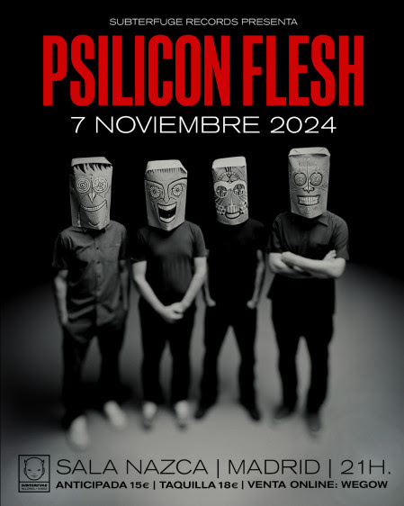¡¡Regresan #PsiliconFlesh con disco y concierto por su 30 aniversario!!

Será el 7 de noviembre en <a href="/NazcaConciertos/">Sala Nazca Live Madrid</a> (#Madrid).

Entradas a la venta en <a href="/wegowES/">wegowes</a>: wegow.com/es/conciertos/…

cc./ <a href="/Subterfugerec/">Subterfuge Records</a>