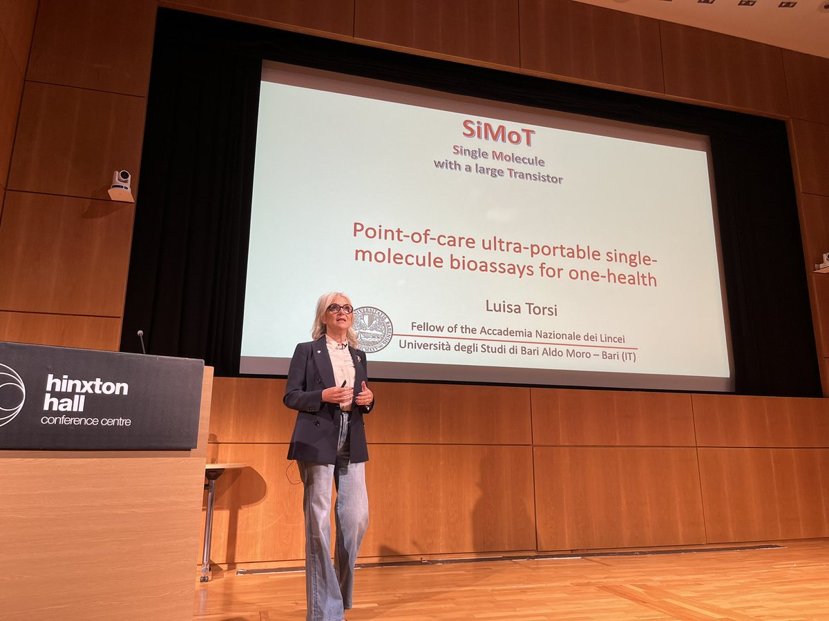 locchipi's tweet photo. Wonderful plenary talk by Luisa Torsi at IEEE Biosensors 2024 in Cambridge. Great start of Day 2! @IEEEBioSensors https://t.co/zvvZblfD9d