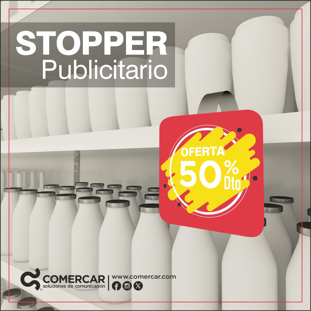 ComercarSC's tweet image. El #stopper destaca un #producto o #promoción en los lineales y llama la atención del #cliente

#Comercar #SomosFabricantes #Comunicación #Publicidad #CampañaPublicitaria #Marketing #Merchandising #Retail #PuntoDeVenta #POS #PLV #PPV #IFEMA #IFEMAMadrid #Aimfap #Promogift #Cprint