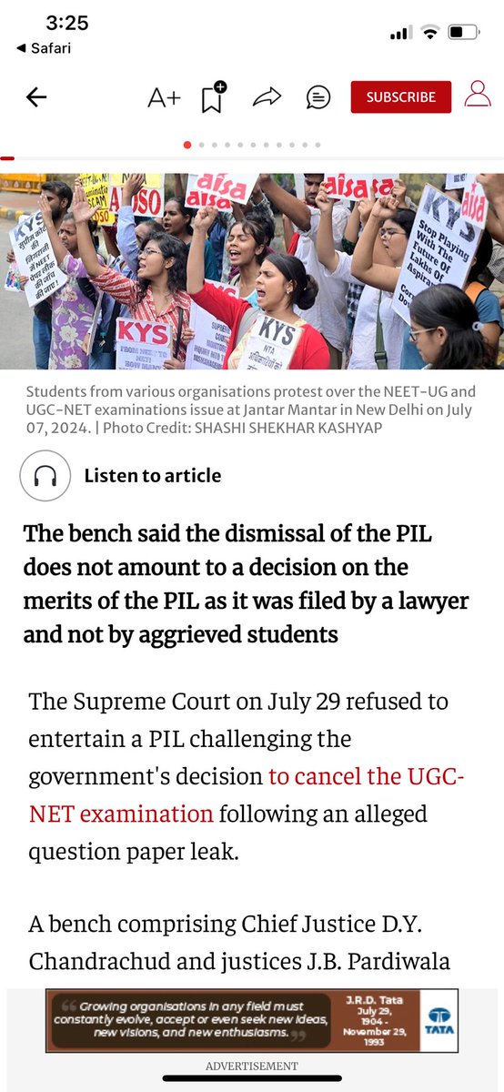 ujjawalgaur_'s tweet photo. Let the students come:Supreme Court

If you are aggrieved by the NTA's decision to cancel the examination without giving the specifics of paper leak &amp;the release of re-examination dates even when CBI findings say that the evidence over which the exam was cancelled is doctored, https://t.co/BhNzVuV2T4