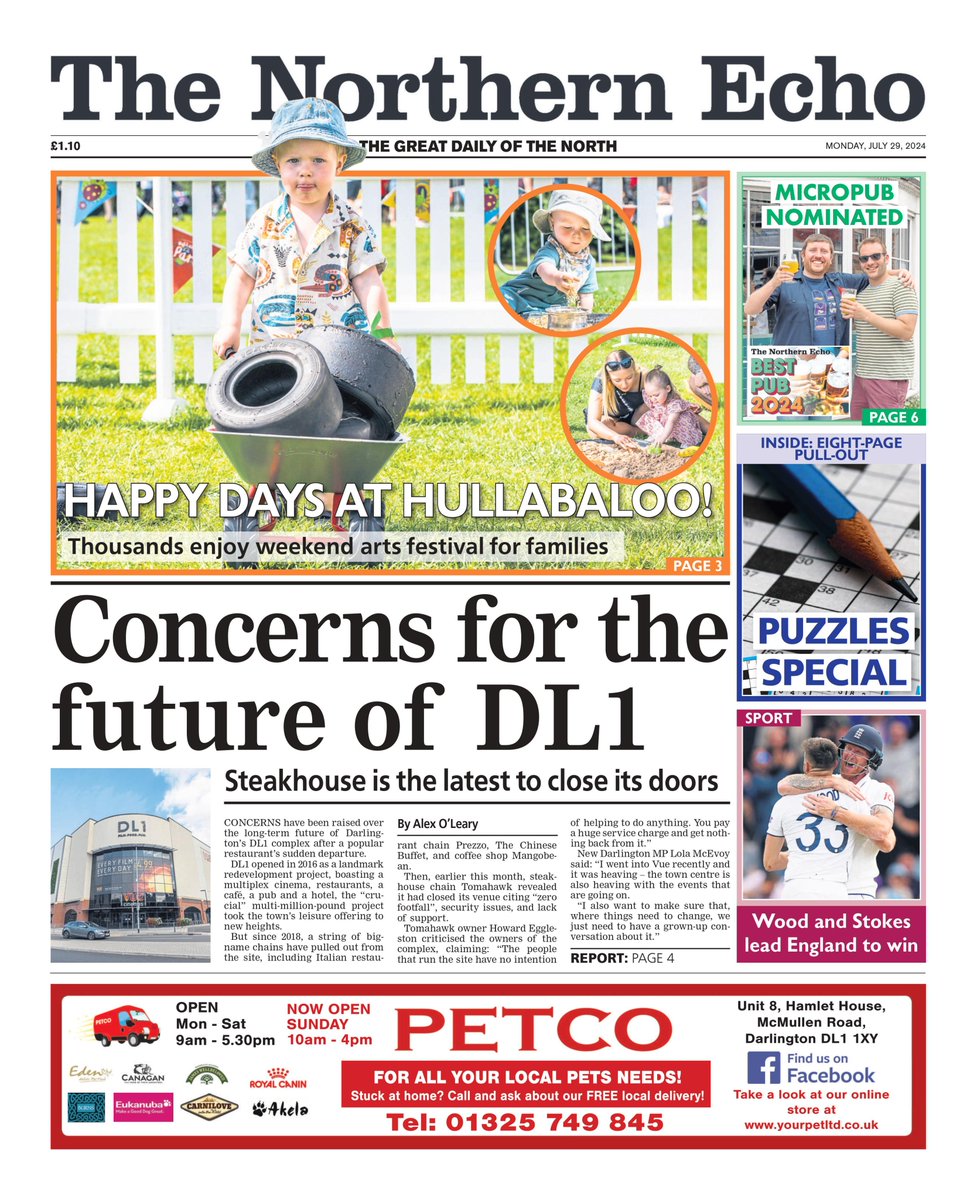 It's one of Darlington's landmark redevelopment projects - but concerns have been raised over the long-term future of DL1. 

It follows the sudden closure of Tomahawk Steakhouse - and claims of 'zero footfall'.

Full story in today's <a href="/TheNorthernEcho/">The Northern Echo</a> 📰

tinyurl.com/ycxrbspu