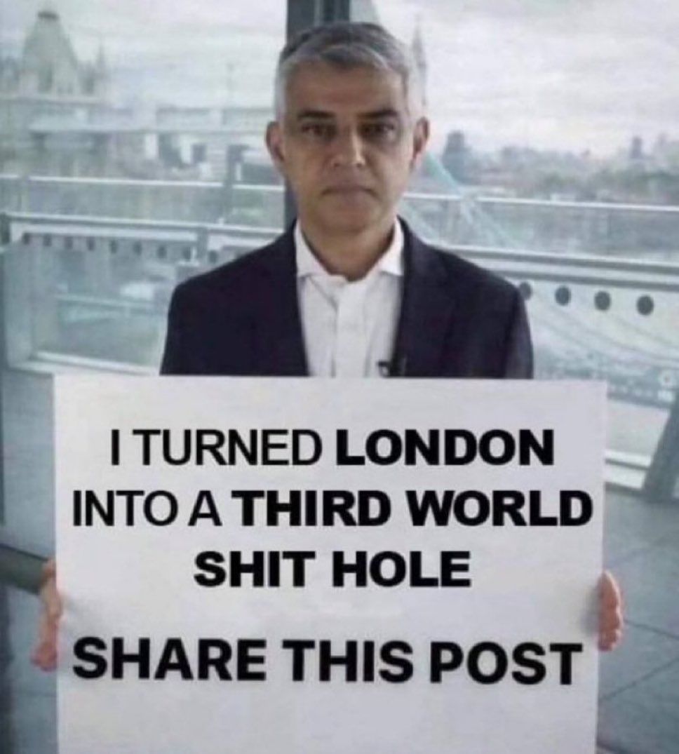 Share if you think Sadiq Khan ruined London 😡