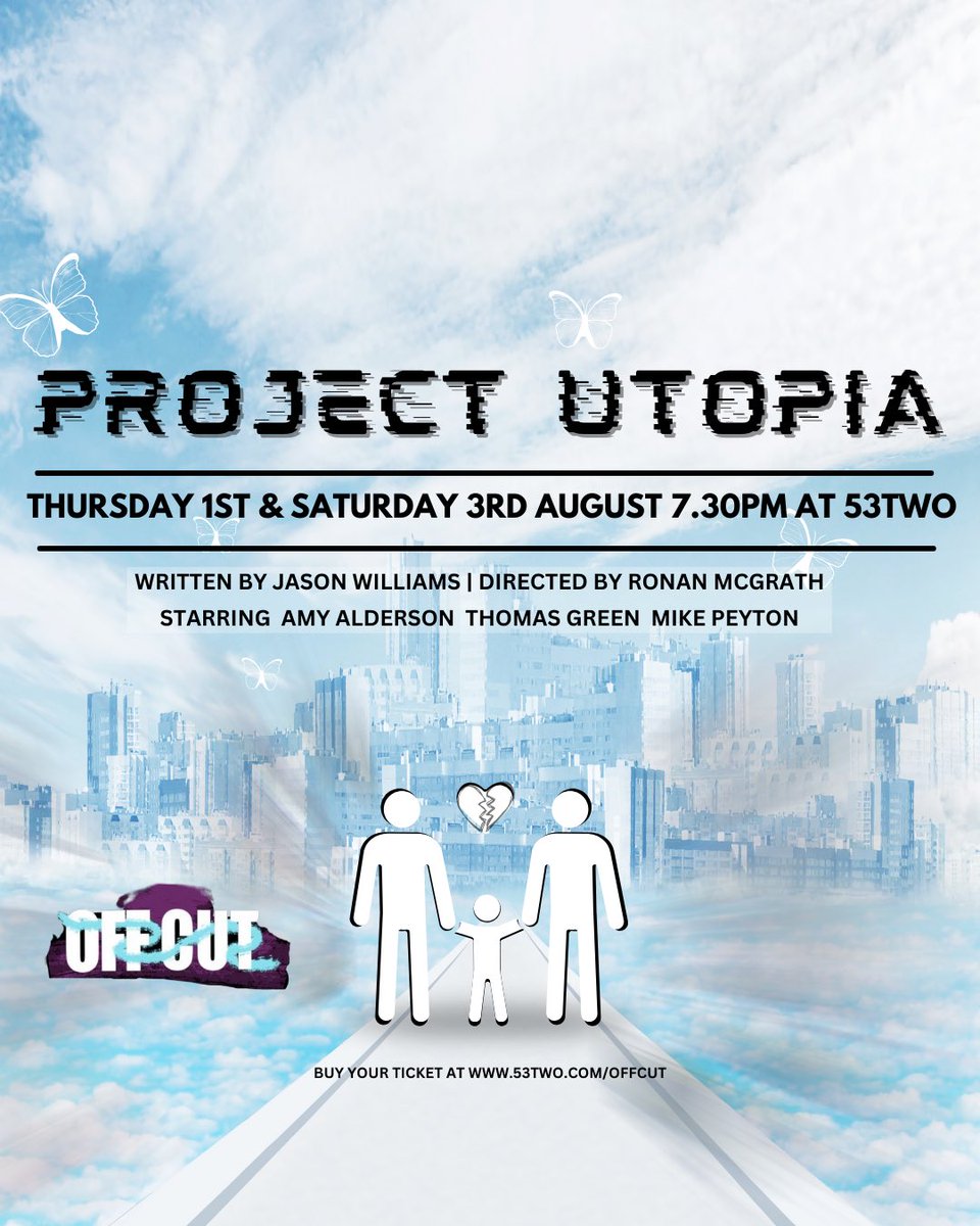 iamamyalderson's tweet photo. It’s @offcutMCR week! 🙌🏼
We are in Group 2️⃣
Watch ‘Project Utopia’ at @53two on 1st & 3rd August at 7.30pm, and if you like it, then we’d appreciate your vote…as we’d love to make it to the final on the 11th of course 😉 🎭
#offcutmcr #manchesteractor #shortplays #ukactor https://t.co/0mAZDMzfyc