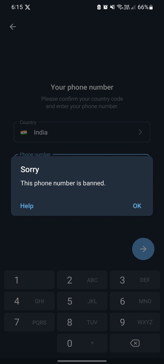 singh93239's tweet photo. But Telegram says it's banned. Please help.
I am only chat  with my  friends there and my family members , please unban it 

Telegram I'd: @abhay93239

App version: 10.14.5 (49452)
OS version: SDK 33
Device Name: samsungSM-E625F
Locale: en 
@smstelegram
Please check and help sir https://t.co/vUaSdr7nb0
