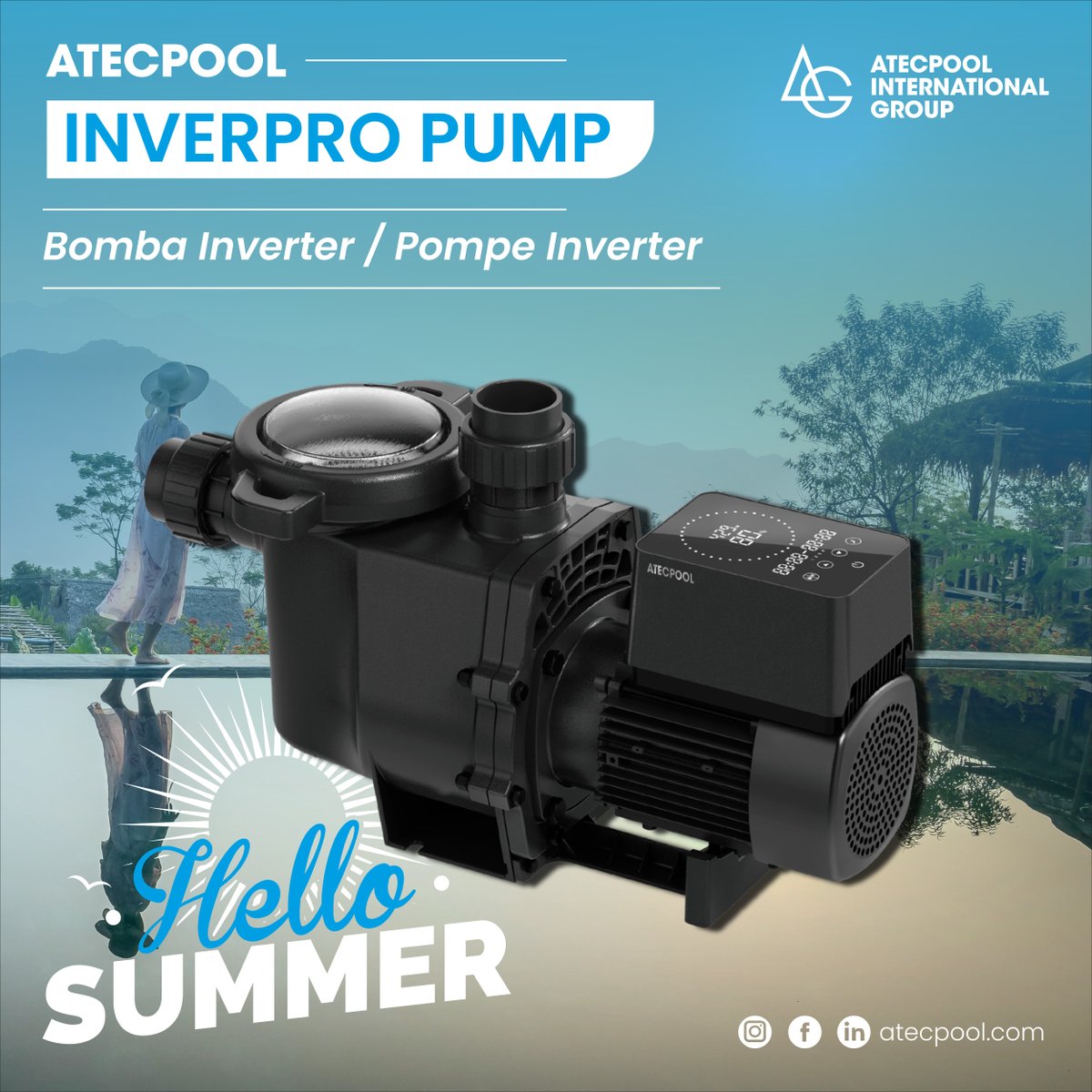 Atecpool_'s tweet image. ¿Buscas una bomba para tu piscina que consuma poco y que ahorre en tus costos de energía? 🌍🔌 ¡La bomba Atecpool InverPro es tu mejor solución! atecpool.com/product/inverp…
#Atecpool #AhorroLuz #BombaDePiscinaSilenciosa #BombaFullInverter #BombaDeOperaciónSilenciosa #BombaInverter