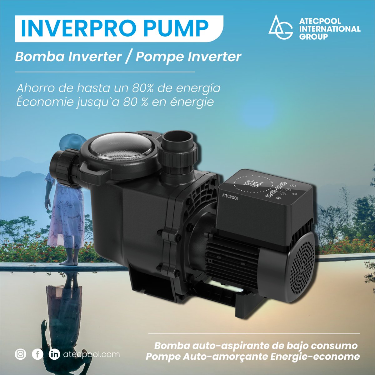 Atecpool_'s tweet image. ¿Buscas una bomba para tu piscina que consuma poco y que ahorre en tus costos de energía? 🌍🔌 ¡La bomba Atecpool InverPro es tu mejor solución! atecpool.com/product/inverp…
#Atecpool #AhorroLuz #BombaDePiscinaSilenciosa #BombaFullInverter #BombaDeOperaciónSilenciosa #BombaInverter