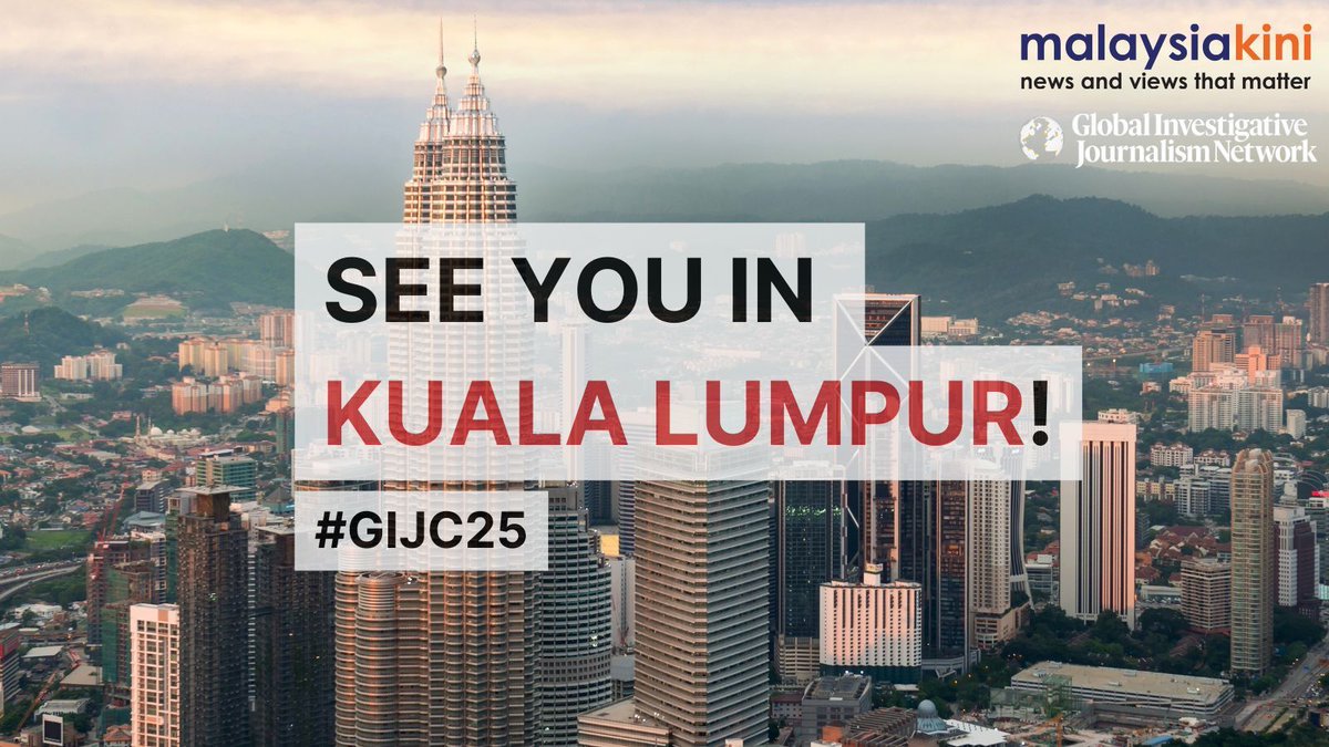 Global Investigative Journalism Network (@gijn) on Twitter photo We are proud to partner with <a href="/malaysiakini/">malaysiakini.com</a> to host the next Global Investigative Journalism Conference (#GIJC25)...
🇲🇾 See you in Malaysia in 2025!
More information: buff.ly/4dkus0V We are proud to partner with <a href="/malaysiakini/">malaysiakini.com</a> to host the next Global Investigative Journalism Conference (#GIJC25)...
🇲🇾 See you in Malaysia in 2025!
More information: buff.ly/4dkus0V