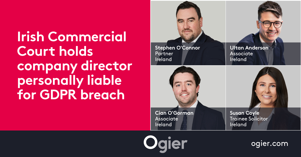 Directors, companies and their insurers should take note of the willingness of the courts to find directors personally liable, we advise in a new article today:
ogier.com/news-and-insig…
For more information about GDPR matters please contact us #gdpr #disputeresolution
