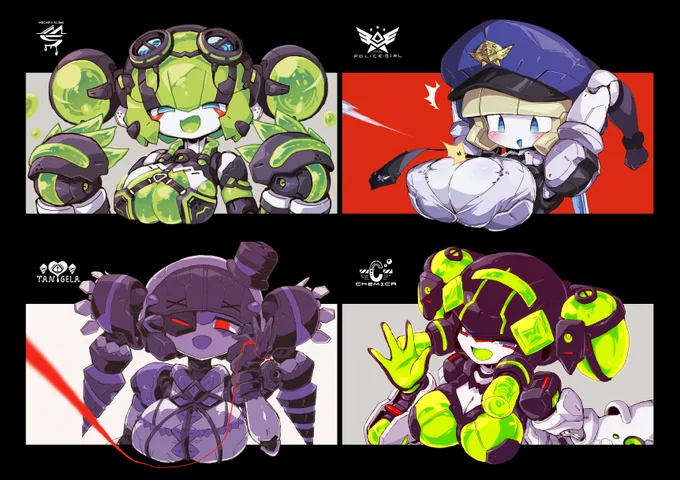 #私はこういう絵描きです見た絵描き全員参加 一次創作メカ娘「エルギアドール(LGD)」を描いてるにんげん