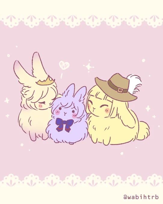 先日の巾着に使用したうさぎ化ポムの元イラストもせっかくなので載せておきます 