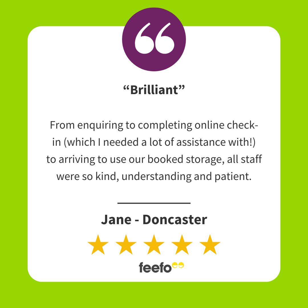 Our top priority is to ensure that every customer has the best experience possible

Our staff are friendly and helpful. The locations are clean and secure. We aim to be the best. 

So when we get feedback that affirms our efforts, we really appreciate it

bit.ly/3VFMYcR