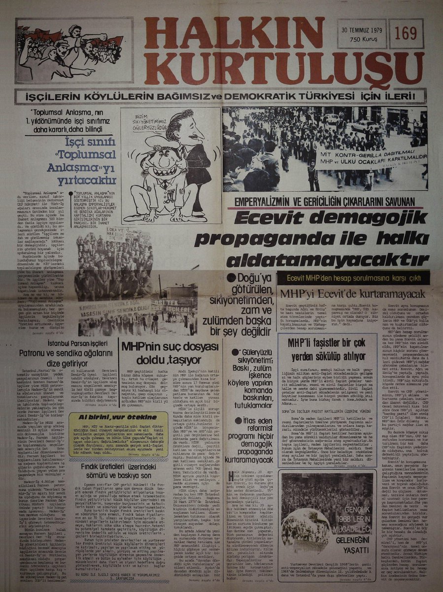 dibar_net's tweet photo. Tarihte 30 Temmuz 1979, Halkın Kurtuluşu 169.sayı, https://t.co/vXMuGDsZmY https://t.co/VUAPTcZdWY