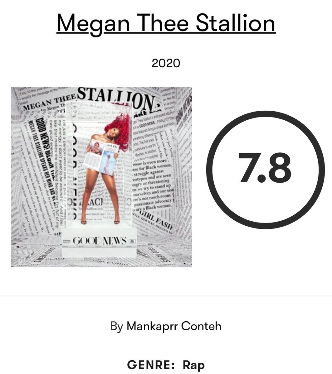 FemaleRapHub's tweet photo. @icespicee_ Y2K! Has been ranked the highest rated female ALL rap Project of this Decade Just 0.2 points bellow Good News By Megan Thee stallion https://t.co/DXFf4pqzOi
