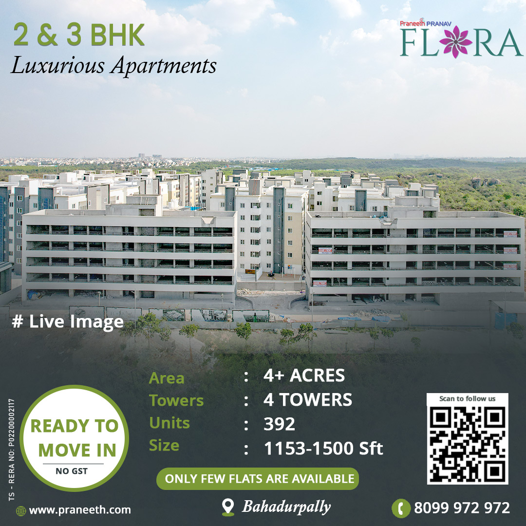 praneethgroup's tweet image. Step inside and witness the magic as we turn imagination into reality in our Praneeth Pranav Flora.
🌐 : praneeth.com/praneethpranav…
☎️ : +91 8099972972
.
.
#PraneethGroup #PraneethPranavFlora #2bhkflats #3bhkflats #relestate #realestatehyderabad #luxuryapartments