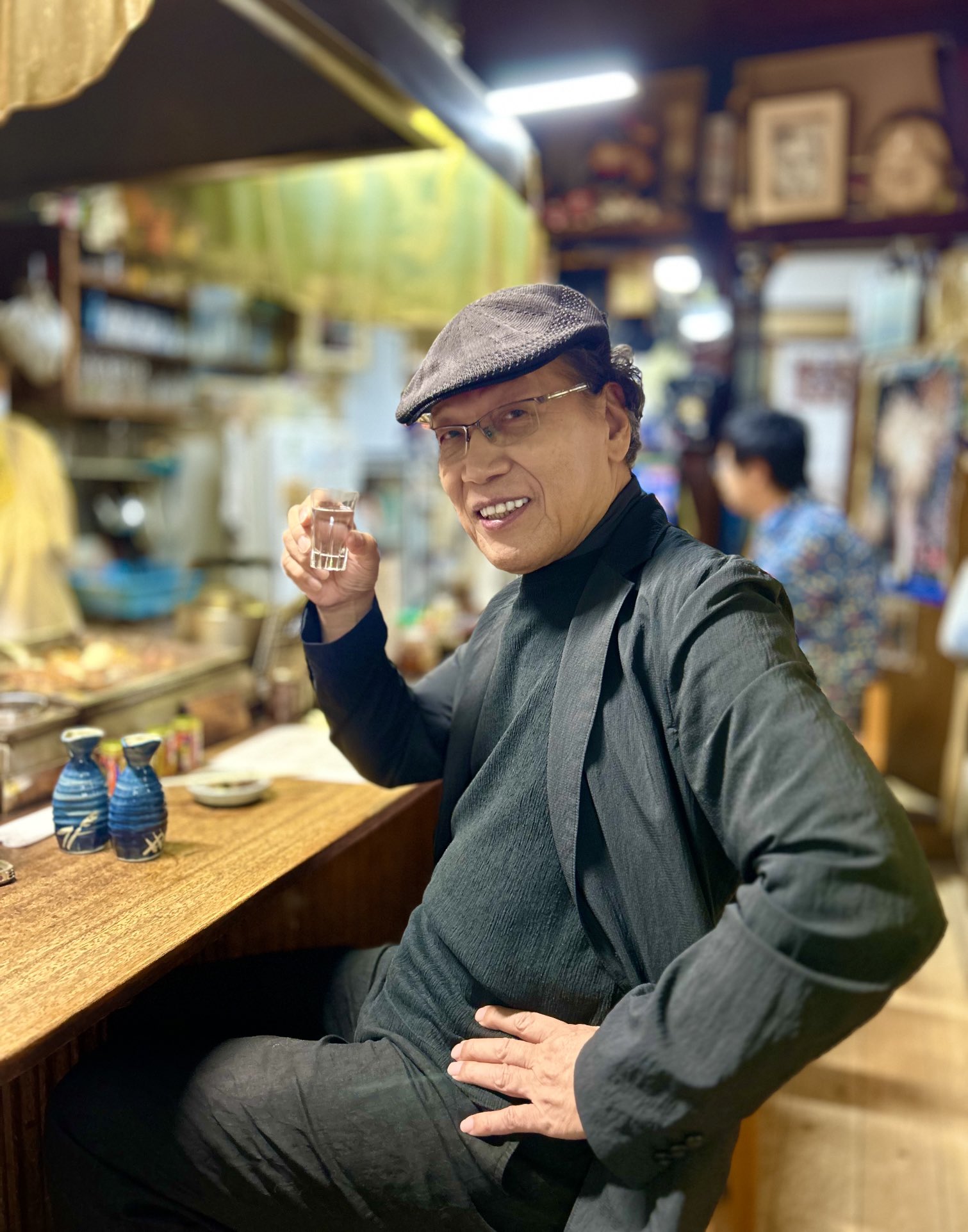 吉村楽入 ムキ栗ぐい呑 共箱 東さ7-0322☆2F