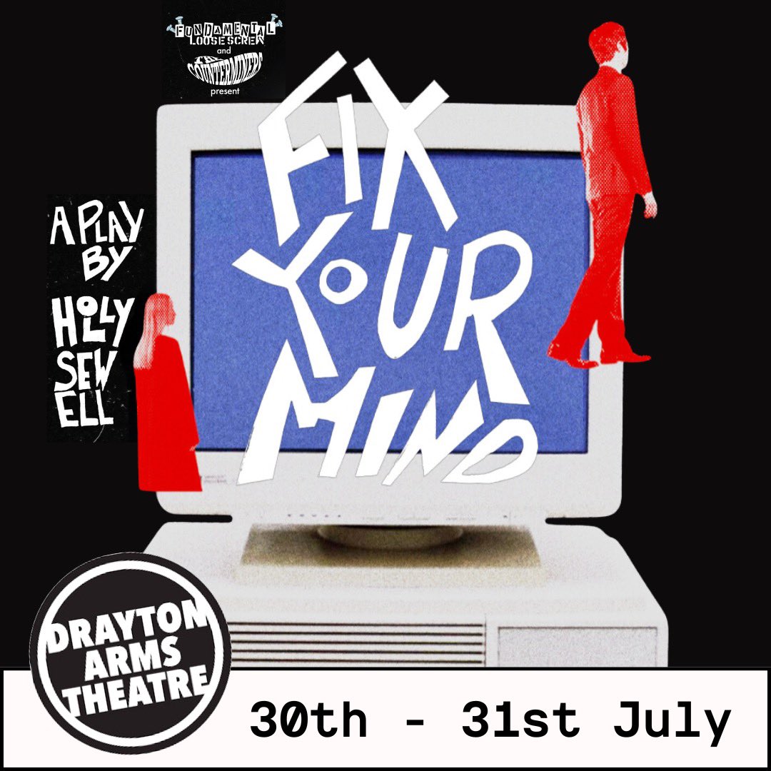 ONLY 1 DAY LEFT UNTIL OUR FIRST PREVIEW! 10 tickets left for our Wednesday performance, but still good availability for Tuesday 😁

🎫 thedraytonarmstheatre.co.uk/fix-your-mind