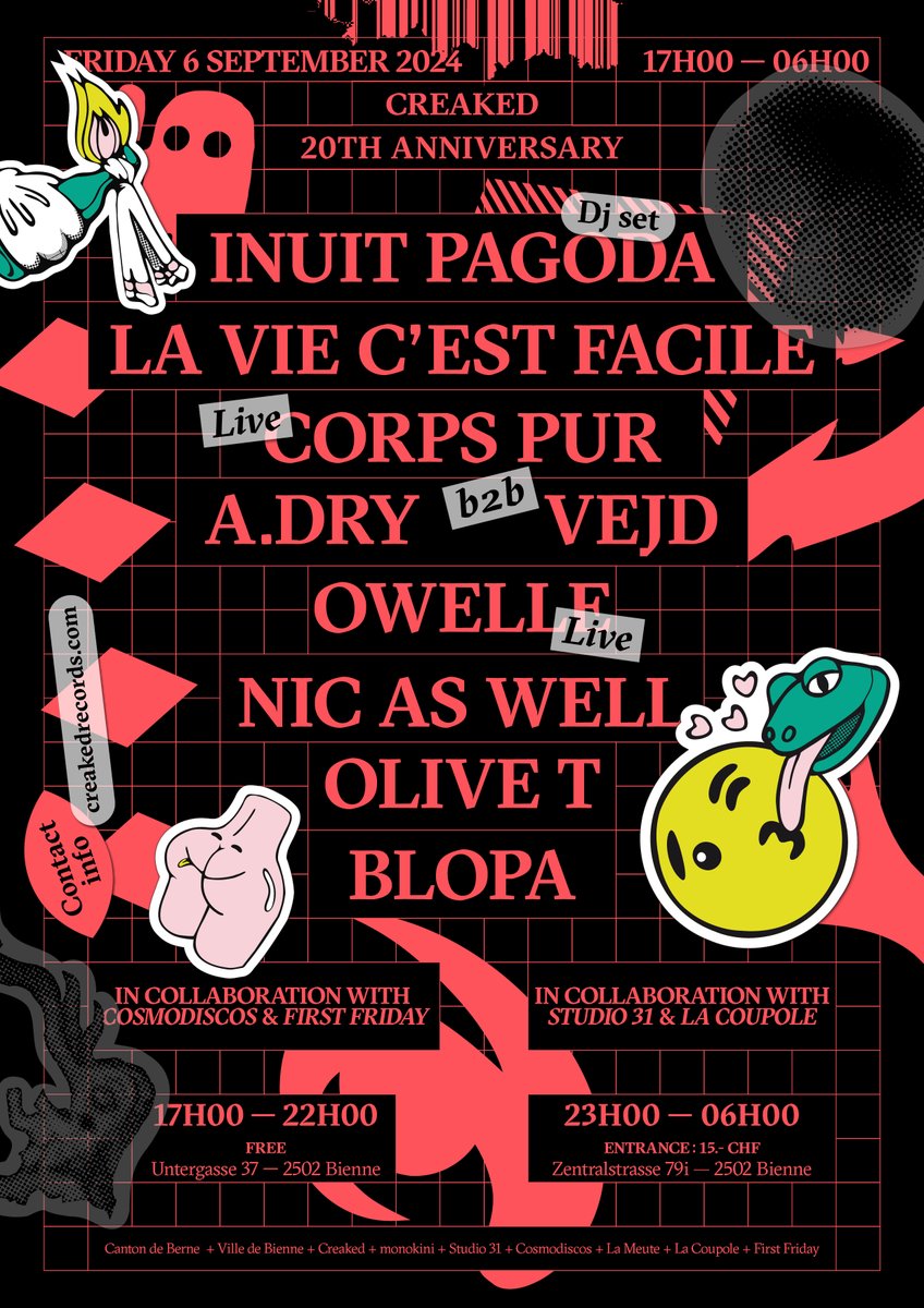 In order to celebrate our 20th anniversary, we have team up with Cosmodiscos, First Friday, Studio 31 and La Coupole to set an incredible release party!

Friday 6th Septembre 2024 | 17h00 - 06h00
Stay tuned! More info coming soon.