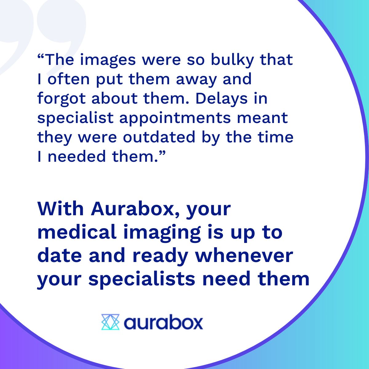 Don't let bulky images hold you back.  Discover Aurabox's convenient solutions for keeping your medical imaging at your fingertips 🚀

Visit our site now: buff.ly/3WeC0wx  

#Aurabox #MedicalImaging #HealthcareTech #HealthSoftware #MedicalSoftware #DigitalHealth