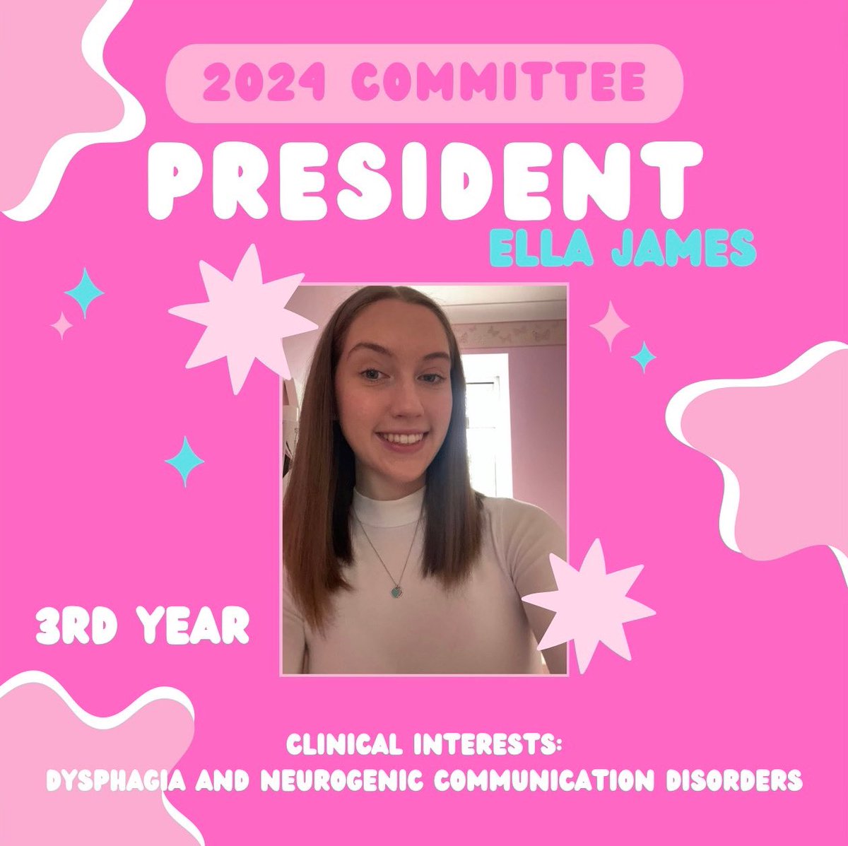 Committee 24-25💕 

This year Ella will be taking on the role of President! Ella is looking to add some new elements to Giving Voice around raising awareness to a wide range of age ranges in all walks of life! 🩷
