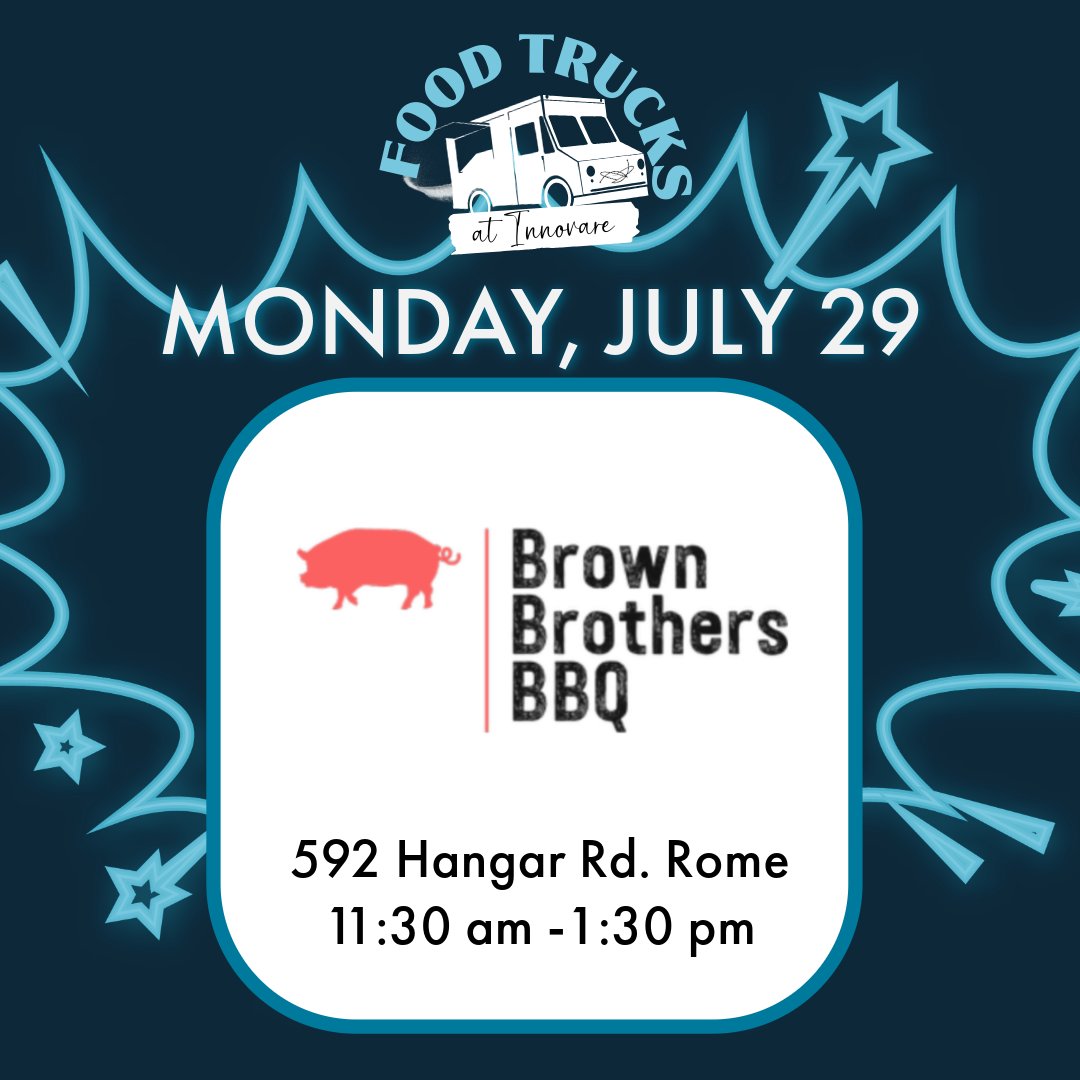 Craving BBQ or Greek cuisine? We've got you covered!
Find Brown Brother's BBQ and Stathis Greek.

📅 Monday, 11:30 AM - 1:30 PM
📍 592 Hangar Rd. Parking lot

Don't miss out on this tasty event! 🍖🍴