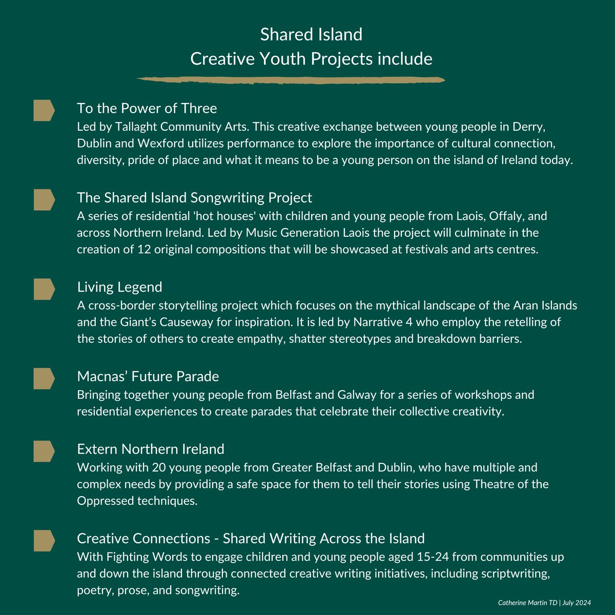 Over €1m towards creative initiatives for children &amp; young people living throughout the island of Ireland

All part of the #SharedIsland initiative supporting engagement across all communities &amp; traditions 

Looking forward to seeing what these young communities achieve together