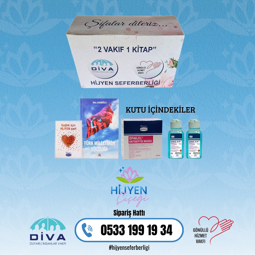 Hijyensef's tweet photo. Bulaşıcı hastalıkların en yoğun yaşandığı yer hastanelerdir.
Geçmiş olsun dileklerinizi
“HİJYEN ÇİÇEĞİ” ile bildirip
dostlarınızı koruyunuz...

#HijyenSeferberliği #SağlıklıYaşam #HijyenÇiçeği #SağlıkÖnceliğimiz 
#HijyenSeferberligi
#HijyenÇiçegi
#GönüllüHizmetVakfi
#DivaVakfi https://t.co/vdYybSKkEk