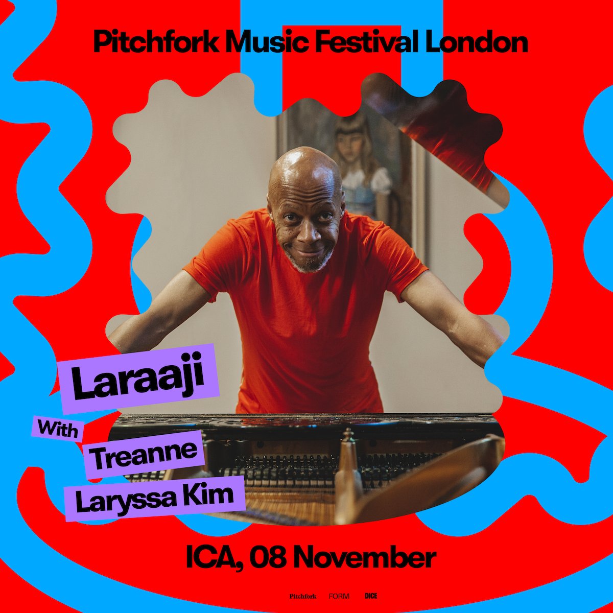 Friday 8th November, at ICA

LARAAJI (<a href="/edwardlgordon/">LARAAJI</a>)
<a href="/treannee/">ᵀᴿᴱᴬᴺᴺᴱ</a> 
<a href="/LaryssaKimMusic/">LaryssaKimNganga</a>

Tickets on sale 10am Friday.