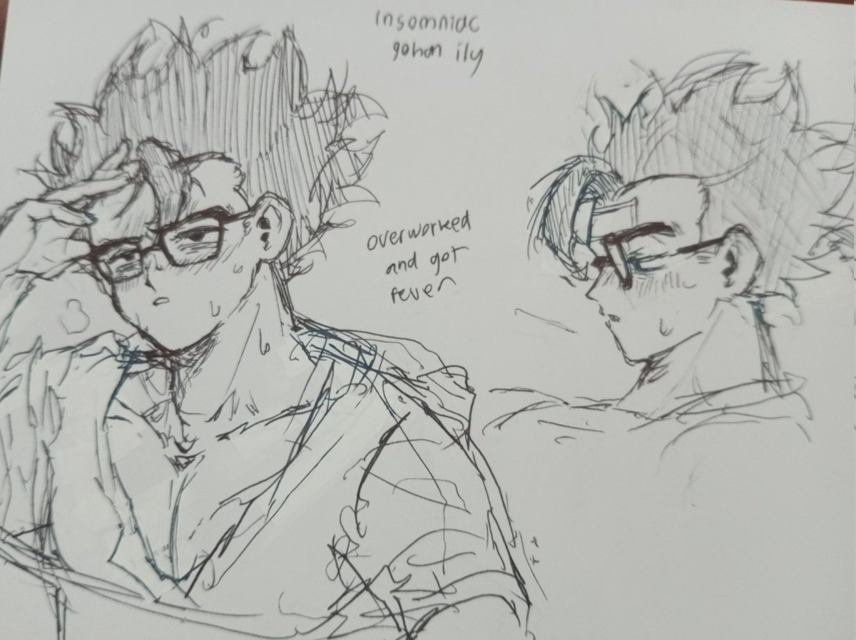 gohan pen doodles in class 