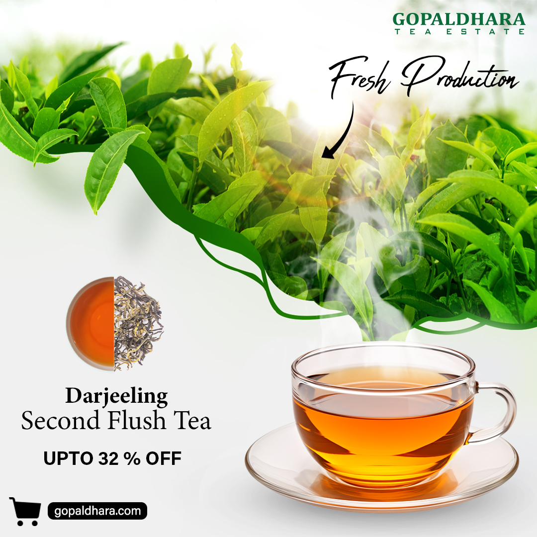 GopaldharaTeas's tweet photo. Embrace the essence of Darjeeling's finest with our Fresh Production Offer on Second Flush Tea! ☕️
Seize an exclusive discount of upto 32% off as we clear stock from our latest tea production.
Shop online at https://t.co/KicsMXfK5M
#SecondFlush #SummerTea #DarjeelingTea #gopaldharatea #RohiniTea