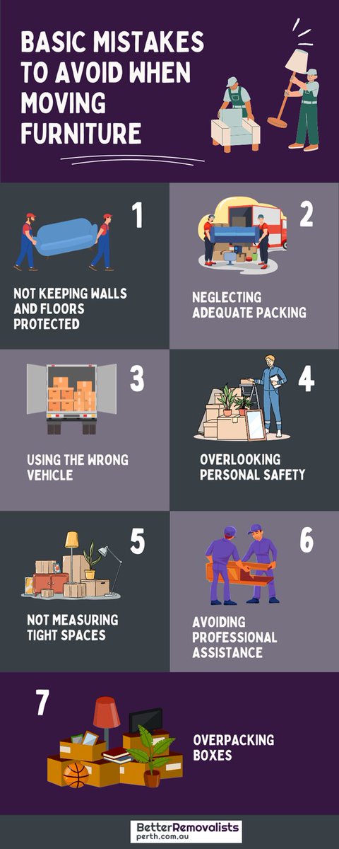 brperth's tweet image. Moving furniture is not as simple as relocating some other household items. If not handled with care, they are likely to get damaged. To ensure they are protected during the move, avoid the mistakes mentioned in this article. To know more, betterremovalistsperth.com.au/common-furnitu…
#movingtips