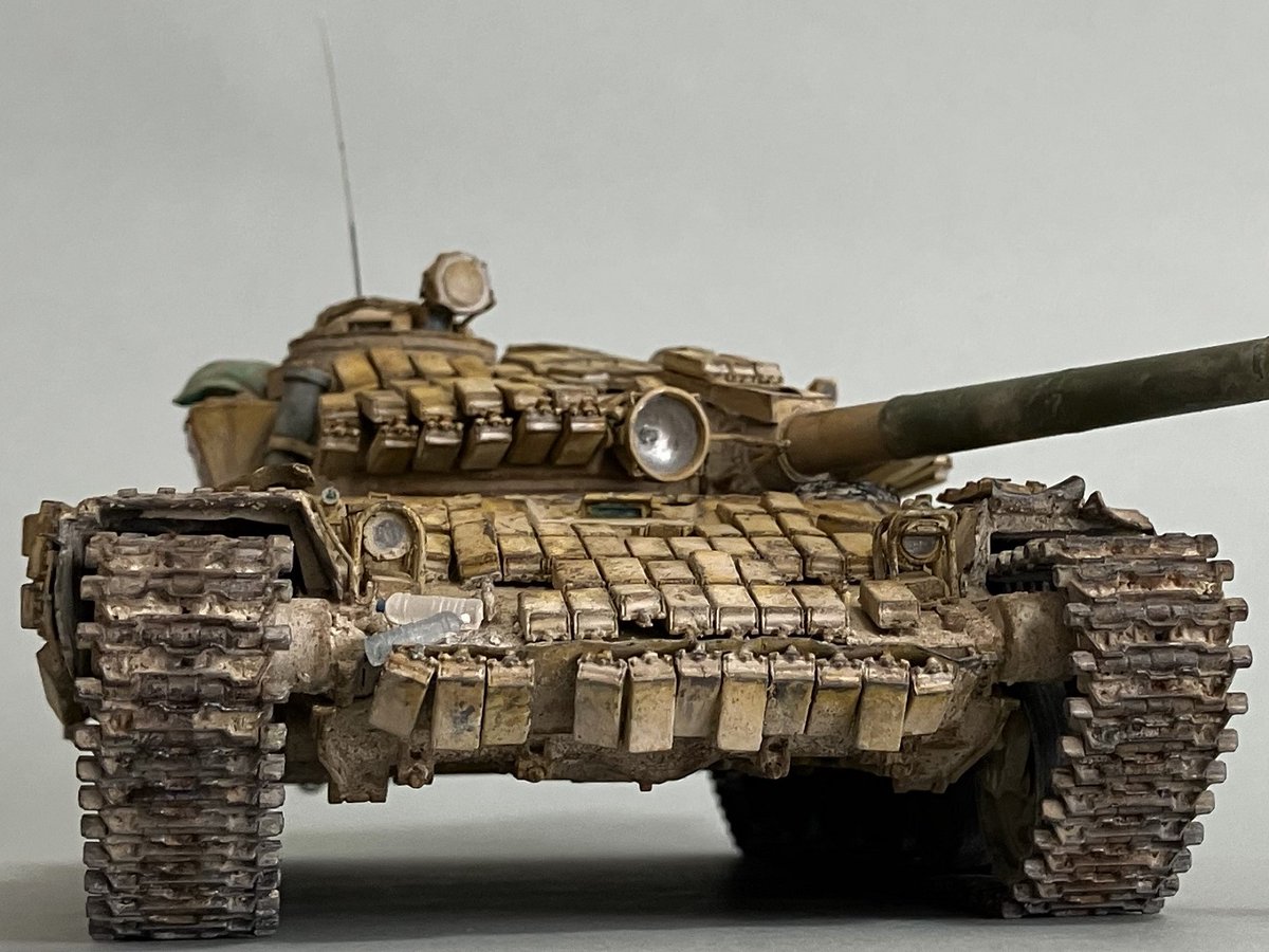 nekomanmaok's tweet photo. T-72くん画像その3
T-72AV@SYRIA
#戦車模型 #scalemodels #模型戦車道 #プラモデル #T72 #T72AV https://t.co/4EfyvMyZcN