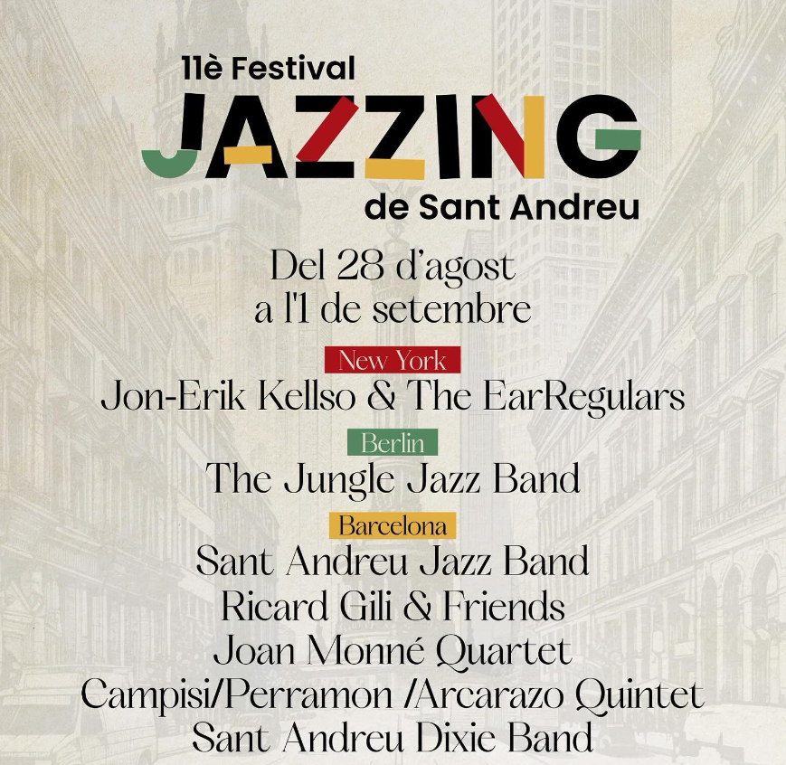 📣El <a href="/jazzingfestival/">Jazzing Festival</a> 2024 unirà musicalment #NovaYork, #Berlín i #Barcelona!🎺

🎷Del 28 d'agost a l'1 de setembre, Fàbrica de Creació serà l'epicentre del jazz tradicional

Consulta tots els detalls aquí!👇🏻
barcelona.cat/fabraicoats/ca…

<a href="/joanchamorro/">joan chamorro</a> <a href="/santandreujazzb/">Sant Andreu JazzBand</a> <a href="/BCN_SantAndreu/">BCN_SantAndreu</a>