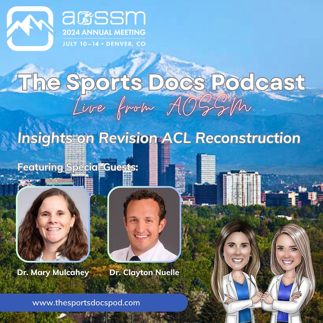 ✨NEW Episode is LIVE✨ We’re talking about revision ACL reconstruction with <a href="/marykmulcaheymd/">Mary Mulcahey</a> &amp; <a href="/NuelleSportsMD/">Clayton Nuelle, MD, FAAOS</a> — including the initial work up, surgical approach, staging, graft choice and the addition of LET / osteotomies! #AOSSM2024 #orthotwitter <a href="/cloganmd/">Catherine Logan, MD, MBA</a> <a href="/AshleyBassettMD/">Dr. Ashley J. Bassett</a>
