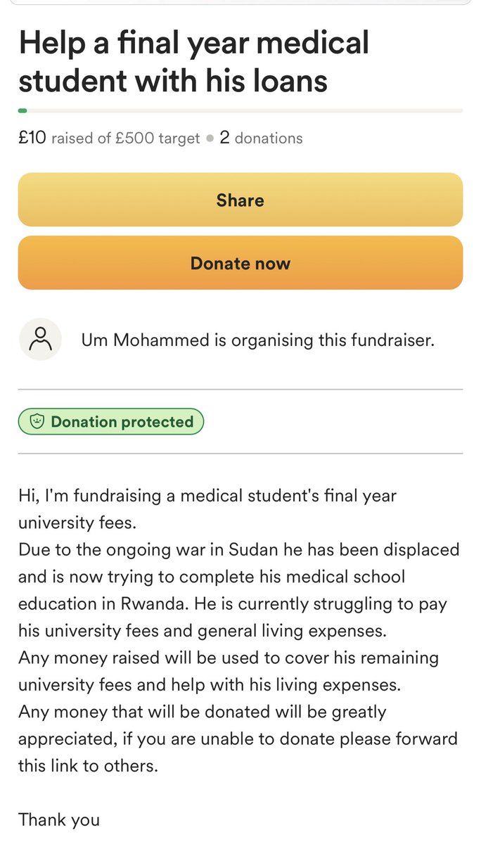mazinb_'s tweet photo. Help a Sudanese student graduate 🙏🏾

https://t.co/eAjvauCeAl https://t.co/OGC5EWdr6e