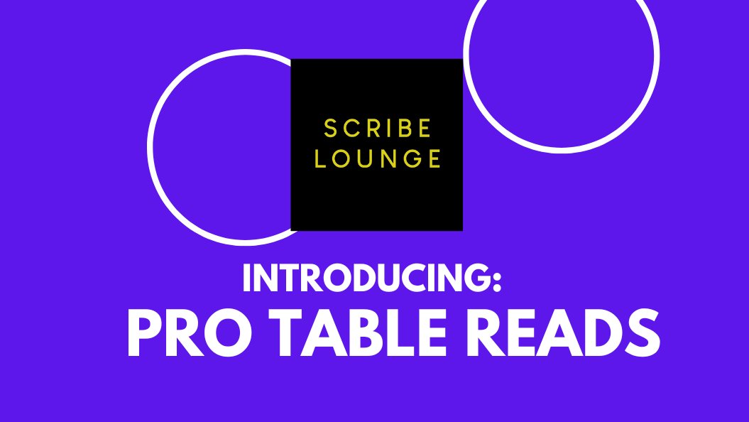⚡️New Pro Member Feature!⚡️

Introducing: Monthly Pro Table Reads🚀

Along with our Monthly Writing Groups our Pros will now get the opportunity to hear a sample of their own work read aloud by fellow members! Or simply join &amp; read along🔥

Full details👇
community.scribelounge.com/c/scribe-loung…