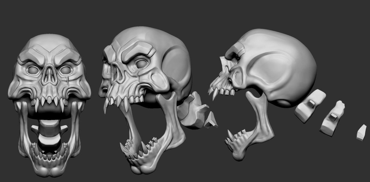 3D models of howling skulls! An excellent unit for harassing, all at an extremely low resource cost!

Modèles 3D des crânes hurlants! Excellente unité pour harceler, le tout pour un coût extrêmement faible en ressources!
#soulwar_game #zbrush #charadesign #cardgame #autobattler